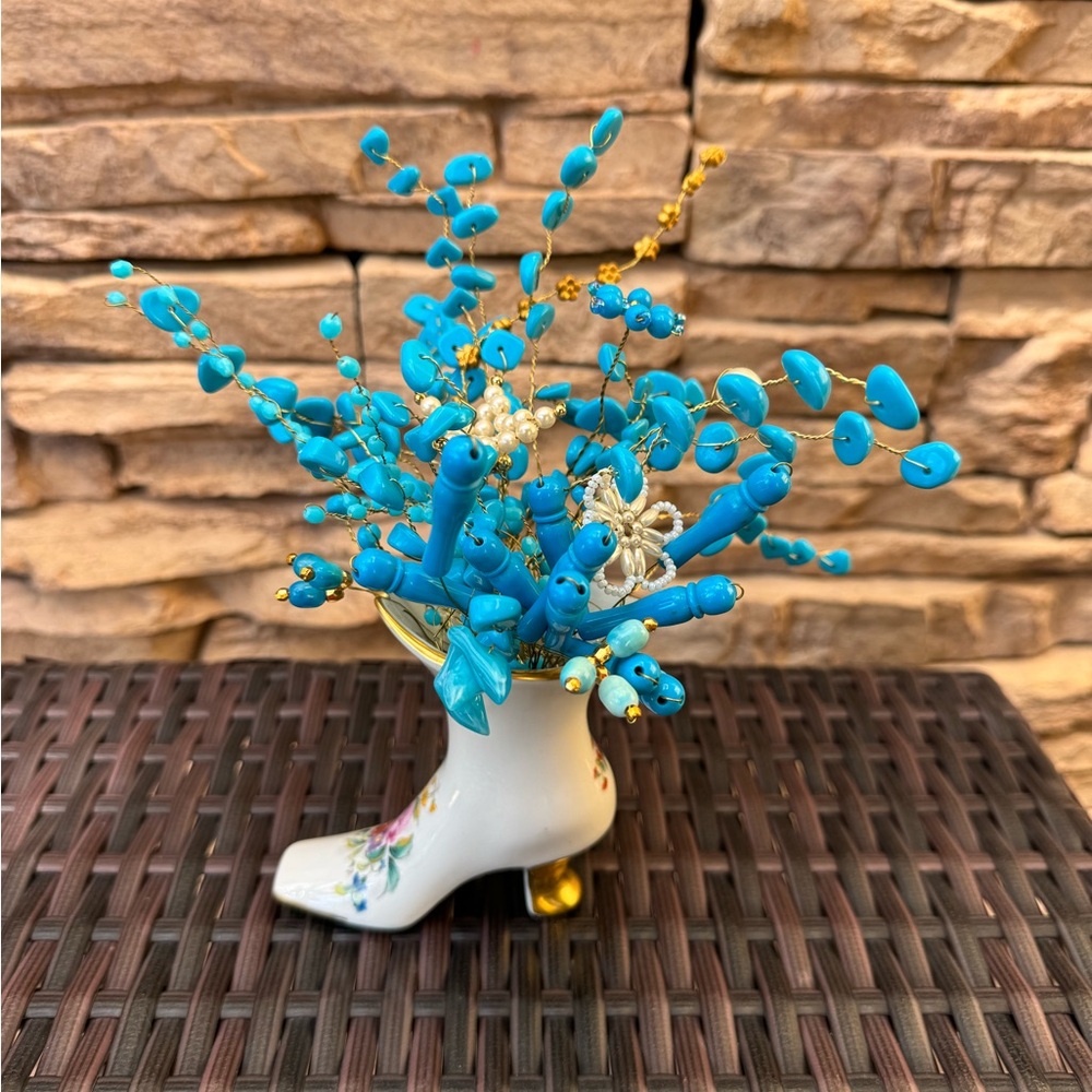 Beaded floral stems for decor